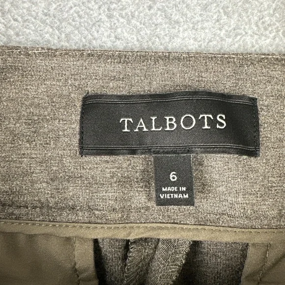 Talbots Pants Womens 6 Beige Bootcut Flare Stretch Soft Career Chino Trousers - Picture 2 of 10